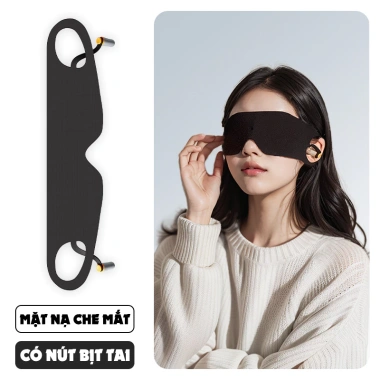Bịt mắt ngủ LD có nút bịt tai chống ồn, vải mềm mại, quai đeo tiện dụng - Giá 68.000₫ 10 Bịt mắt ngủ LD có nút bịt tai chống ồn, vải mềm mại, quai đeo tiện dụng - Giá 68.000₫ 10