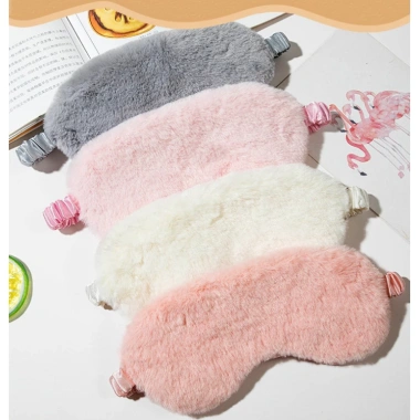 Bịt Mắt Ngủ Lông Mềm Mịn Thư Giãn, Dễ Đeo, Thích Hợp Ngủ Trưa - Giá 23.500 VND 5