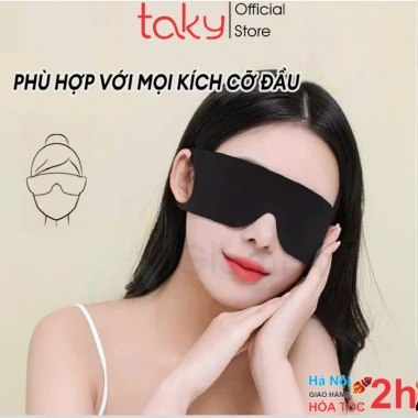 Bịt mắt ngủ Taky mỏng nhẹ, thân thiện da, co giãn tai, thoáng khí văn phòng - 29k