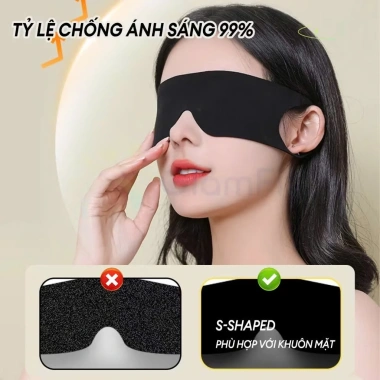 Bịt mắt ngủ Taky mỏng nhẹ, thân thiện da, co giãn tai, thoáng khí văn phòng - 29k