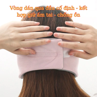 Bịt mắt ngủ trưa mềm mại kèm tai chống ồn, che mắt che tai bảo vệ giấc ngủ