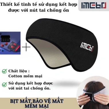 Bịt mắt ngủ trưa mềm mại kèm tai chống ồn, che mắt che tai bảo vệ giấc ngủ 8 Bịt mắt ngủ trưa mềm mại kèm tai chống ồn, che mắt che tai bảo vệ giấc ngủ 8