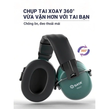 Bịt tai/chụp tai công nghiệp SATA 5.031 giảm 32dB, ôm kín, ngủ học làm việc - Giá 250.000₫