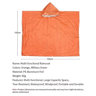 BLACKON Poncho Áo Mưa 3-in-1 Chống Thấm, Phản Quang, Thích Hợp Du Lịch Cắm Trại - Giá 58,428₫