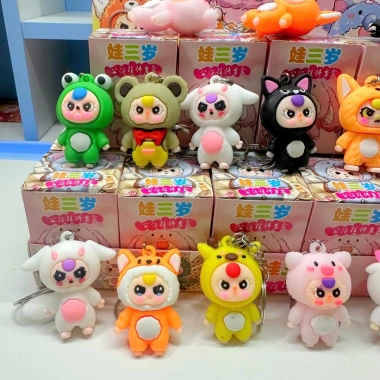 Blindbox Mẫu Tết Bính Ngọ - Hộp Bất Ngờ 24 Móc Khóa Hoạt Hình Giá 49k