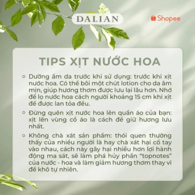 Blissful Essence Nước hoa nữ Dalian - Hương cỏ cây ngọt ngào, lưu hương lâu, sang trọng 380.000 VNĐ
