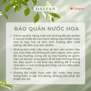 Blissful Essence Nước hoa nữ Dalian - Hương cỏ cây ngọt ngào, lưu hương lâu, sang trọng 380.000 VNĐ