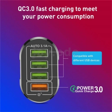 BlitzWolf BK-385 48W 4 Cổng USB QC 3.0 - Sạc Nhanh Du Lịch, Treo Tường, EU Plug - Giá chỉ 146.771₫
