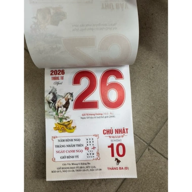 Bloc Lịch 2.026 Bính Ngọ Siêu Đẹp khổ 10,3x14,3cm - Giá chỉ 50.000 VNĐ 7