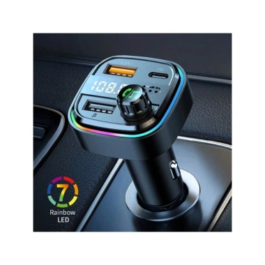 Bluetooth 5.0 FM rảnh tay, bộ phát ô tô MP3 USB, sạc siêu nhanh 2