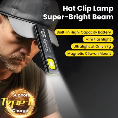 BlueWow Đèn Pin LED 550LM Mini Di Động Móc Khóa Sạc, Bỏ Túi, Nam Châm Khẩn Cấp - 110k