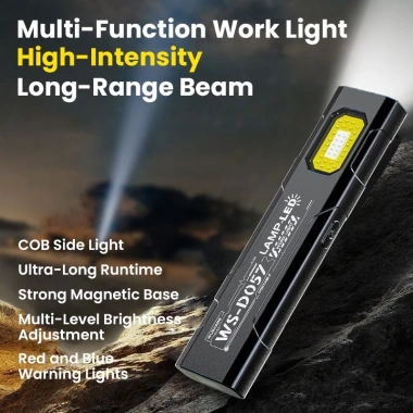 BlueWow Đèn Pin LED 550LM Mini Di Động Móc Khóa Sạc, Bỏ Túi, Nam Châm Khẩn Cấp - 110k