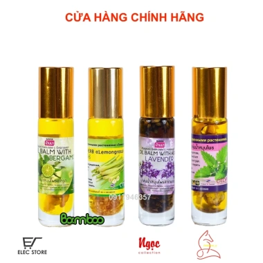 Bộ 04 Chai Dầu Gió Thái Lan 8ml - Vị Chanh, Sả, Lavender, Bạc Hà - Giá chỉ 89.000₫