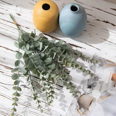 Bó 10 cành khuynh diệp giả 38cm - Lá táo nhân tạo nhà cửa, tiệc cưới, sự kiện - 49.000₫ 8