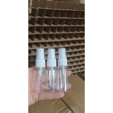 Bộ 10 chai nhựa xịt đen và trắng, dung tích 5‑20ml, trong suốt, giá 20.000₫