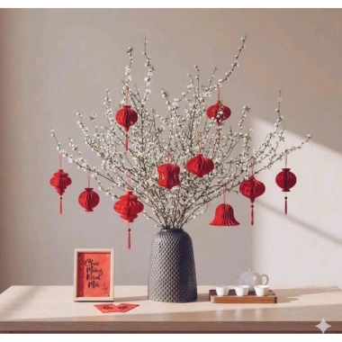 Bộ 10 đèn lồng giấy đỏ độc đáo, trang trí Tết lộng lẫy, giảm giá 69.791 đồng 3 Bộ 10 đèn lồng giấy đỏ độc đáo, trang trí Tết lộng lẫy, giảm giá 69.791 đồng 3