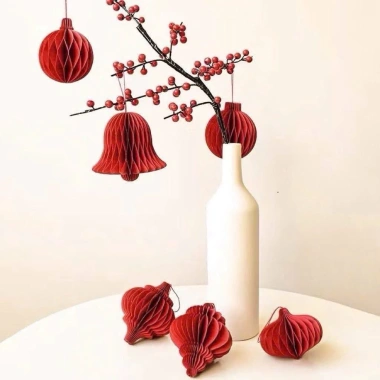 Bộ 10 đèn lồng giấy đỏ độc đáo, trang trí Tết lộng lẫy, giảm giá 69.791 đồng