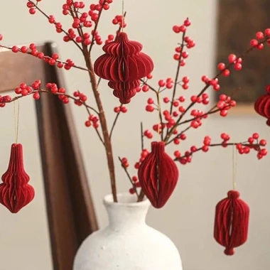 Bộ 10 phụ kiện decor treo Tết giấy tổ ong đỏ – tạo điểm nhấn không gian, chỉ 55.600₫ 4 Bộ 10 phụ kiện decor treo Tết giấy tổ ong đỏ – tạo điểm nhấn không gian, chỉ 55.600₫ 4
