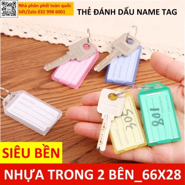 Bộ 10 Thẻ chìa khóa và Móc khóa Tag vali - Name tag ghi thông tin, giá chỉ 10.000₫