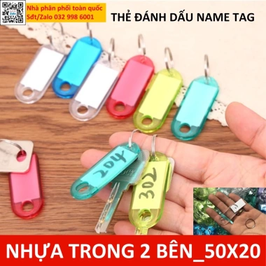 Bộ 10 Thẻ chìa khóa và Móc khóa Tag vali - Name tag ghi thông tin, giá chỉ 10.000₫