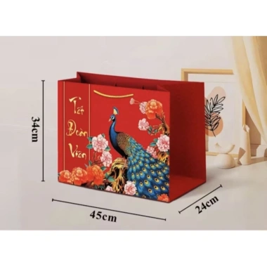 Bộ 10 túi đựng quà Tết sang trọng giá ưu đãi 110.000đ, đóng gói đẹp tiện lợi