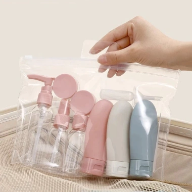 Bộ 11 chi tiết lọ chiết mỹ phẩm, dầu gội, sữa tắm du lịch giá ưu đãi 41.850₫