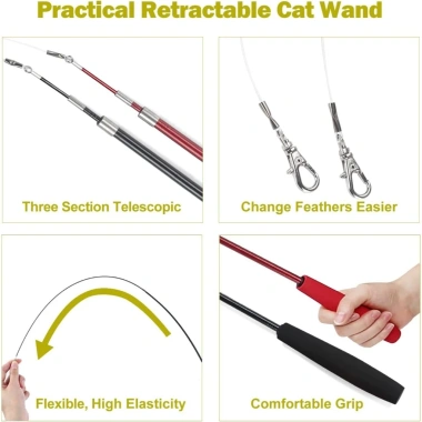 Bộ 11 món đồ chơi đa năng cho mèo: ba tầng, cần câu, tease stick, giảm giá 162.000₫