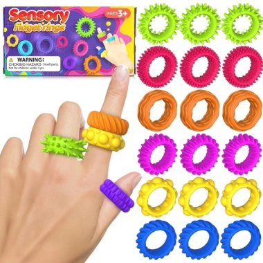 Bộ 12 Fidget Silicon Trẻ Em Vòng Cảm Giác Giải Nén Nhẫn Đa Năng Đồ Chơi Giá Ưu Đãi
