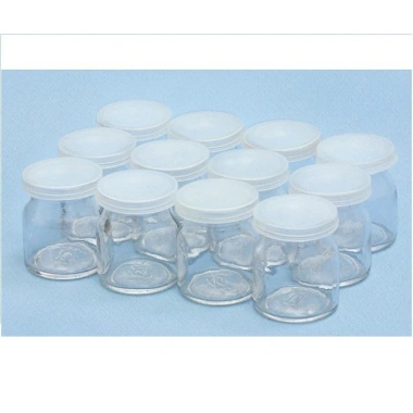 Bộ 12 hũ thủy tinh làm sữa chua - Đựng an toàn, tái sử dụng, giá chỉ 43.000đ, khuyến mãi siêu tiết kiệm 4