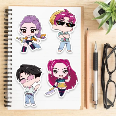 Bộ 12 miếng dán KPop Demon Hunters - Đồ chơi sáng tạo, xếp hình, trang điểm, cắt quà 9 Bộ 12 miếng dán KPop Demon Hunters - Đồ chơi sáng tạo, xếp hình, trang điểm, cắt quà 9