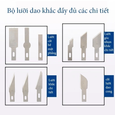 Bộ 13 Dao Cắt Đa Năng, Dao Cạo và Dụng Cụ Chạm Khắc Thủ Công - Độ Chính Xác Cao, Giá 50.000 VND 2