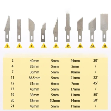 Bộ 13 Dao Cắt Đa Năng, Dao Cạo và Dụng Cụ Chạm Khắc Thủ Công - Độ Chính Xác Cao, Giá 50.000 VND 6