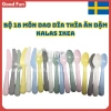 Bộ 18 muỗng nĩa dao nhựa an toàn cho bé, tập ăn dặm Kalas IKEA, chỉ 79.000 VND
