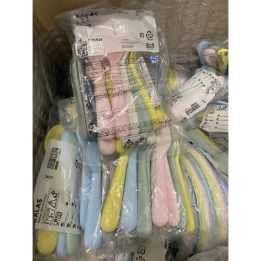 Bộ 18 muỗng nĩa dao nhựa an toàn cho bé, tập ăn dặm Kalas IKEA, chỉ 79.000 VND