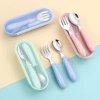 Bộ 2 cái 304 muỗng nĩa thép không gỉ + dao kéo du lịch cắm trại, trường học, văn phòng - Giá chỉ 31.900₫