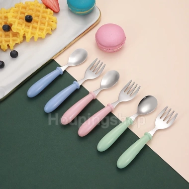 Bộ 2 cái 304 muỗng nĩa thép không gỉ + dao kéo du lịch cắm trại, trường học, văn phòng - Giá chỉ 31.900₫