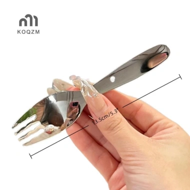Bộ 2 Cái Hộp Nĩa Thìa Trẻ Em Thép Không Gỉ – Dao Kéo Di Động, Dụng Cụ Ăn Bé