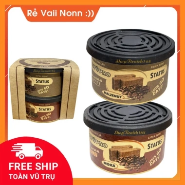 Bộ 2 Gel Thơm Khử Mùi Ô Tô Status Chống Say Xe - Giá Giảm 174.999 VND