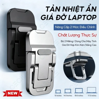 Bộ 2 Giá Đỡ Tản Nhiệt Laptop Macbook Nhôm Siêu Bền ARIAS - Đế Kê Di Động Giá 29k