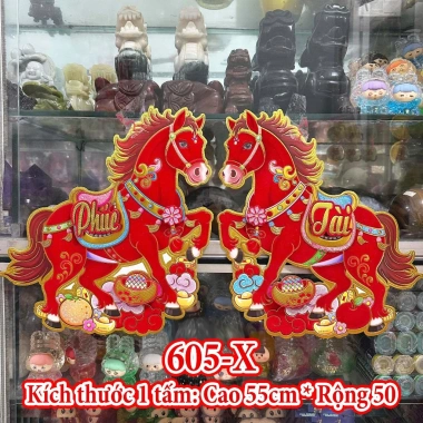 Bộ 2 Hình Tết Bính Ngọ 2.026 Dán Cửa và Dán Tường - Trang Trí Tết Giá 12.600đ Giảm Sốc 10