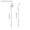 Bộ 2 Nĩa Dưa Inox Tay Cầm Dài - Muỗng Nĩa Trái Cây Thép Không Gỉ Threegoodstones 5