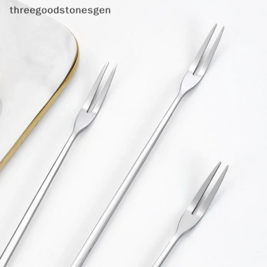 Bộ 2 Nĩa Dưa Inox Tay Cầm Dài - Muỗng Nĩa Trái Cây Thép Không Gỉ Threegoodstones