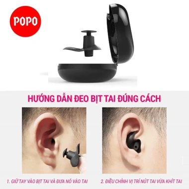 Bộ 2 nút bịt tai silicon dẻo mềm, chống nước 100% an toàn da - POPO giá 42.141₫ 8 Bộ 2 nút bịt tai silicon dẻo mềm, chống nước 100% an toàn da - POPO giá 42.141₫ 8