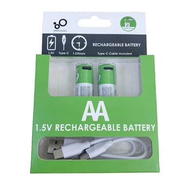 Bộ 2 Pin Sạc AA Lithium 1.5V kèm Cáp Sạc Đôi Type C - Giá chỉ 139.000 VND 8