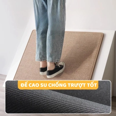 Bộ 2 Thảm Nhà Bếp Vải Lanh Cao Cấp GADI - Thấm Nước Dầu, Chống Trượt, 186.200₫ 6