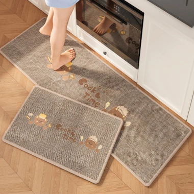 Bộ 2 Thảm Nhà Bếp Vải Lanh Cao Cấp GADI - Thấm Nước Dầu, Chống Trượt, 186.200₫ 9