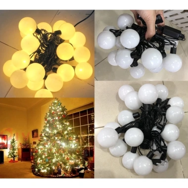 Bộ 20 đèn tròn 4,5cm ánh sáng vàng 10m - Trang trí Giáng sinh, Noel, Tết, giá 120.000đ