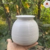 Bộ 3 bình hoa gốm sứ Phúc Tâm An men trắng Bát Tràng 13-24cm, thanh lý giá rẻ 79k 3