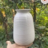 Bộ 3 bình hoa gốm sứ Phúc Tâm An men trắng Bát Tràng 13-24cm, thanh lý giá rẻ 79k 4