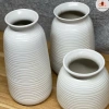 Bộ 3 bình hoa gốm sứ Phúc Tâm An men trắng Bát Tràng 13-24cm, thanh lý giá rẻ 79k 5